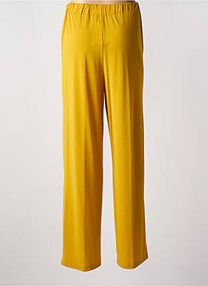 Pantalon droit stretch taille haute jaune MARIA BELLENTANI femme