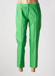 Pantalon 7/8 stretch taille normale vert MARIA BELLENTANI femme