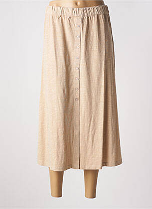 Jupe longue taille haute beige YERSE femme