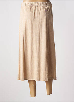 Jupe longue taille haute beige YERSE femme