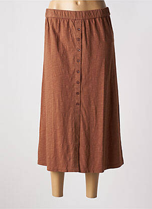 Jupe longue taille haute marron YERSE femme