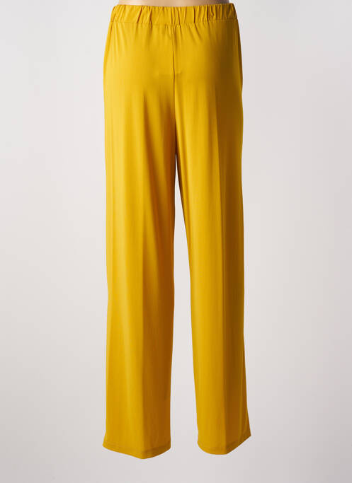 Pantalon droit stretch taille haute jaune MARIA BELLENTANI femme