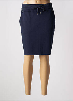 Jupe mi-longue stretch bleu CECIL femme