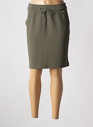 Jupe mi-longue stretch vert CECIL femme