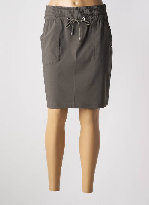 Jupe mi-longue taille haute vert CECIL femme