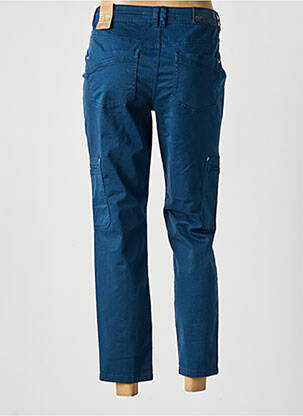 Pantalon 7/8 tissage popeline taille normale bleu CECIL femme