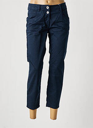 Pantalon 7/8 tissage popeline taille normale bleu CECIL femme