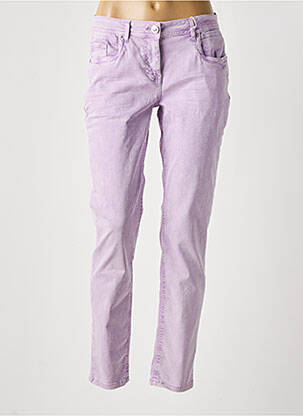 Jeans coupe slim stretch taille basse violet CECIL femme