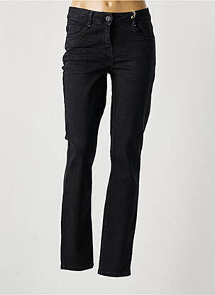 Jeans coupe slim stretch taille haute noir CECIL femme