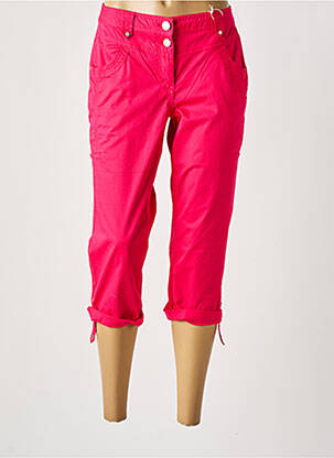 Pantacourt tissage popeline taille normale rose CECIL femme