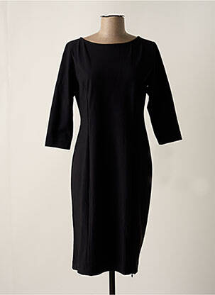 Robe mi-longue manches 3/4 manches 3/4 noir CYCLAMELLE femme