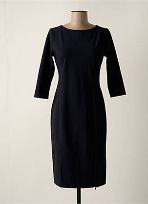 Robe mi-longue manches 3/4 manches 3/4 bleu CYCLAMELLE femme