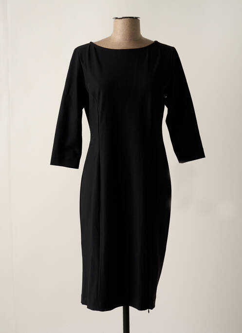 Robe mi-longue manches 3/4 manches 3/4 noir CYCLAMELLE femme