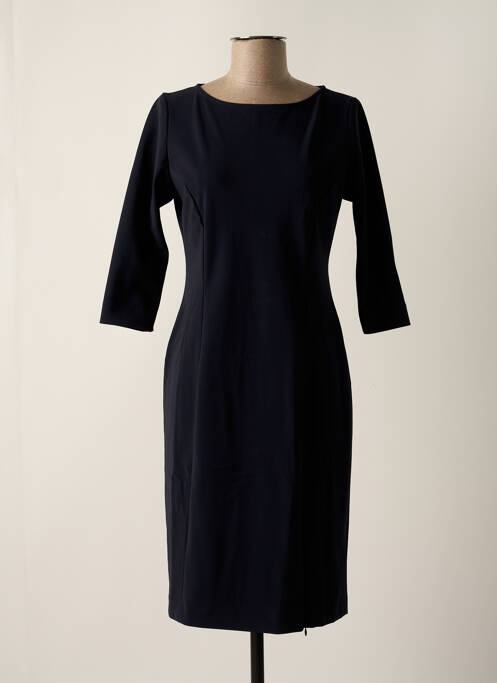 Robe mi-longue manches 3/4 manches 3/4 bleu CYCLAMELLE femme