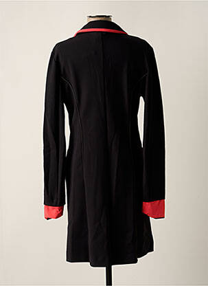 Manteau long coupe cintrée sans capuche noir CYCLAMELLE femme