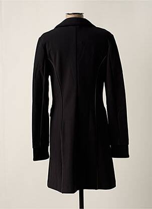 Manteau long coupe cintrée sans capuche noir CYCLAMELLE femme