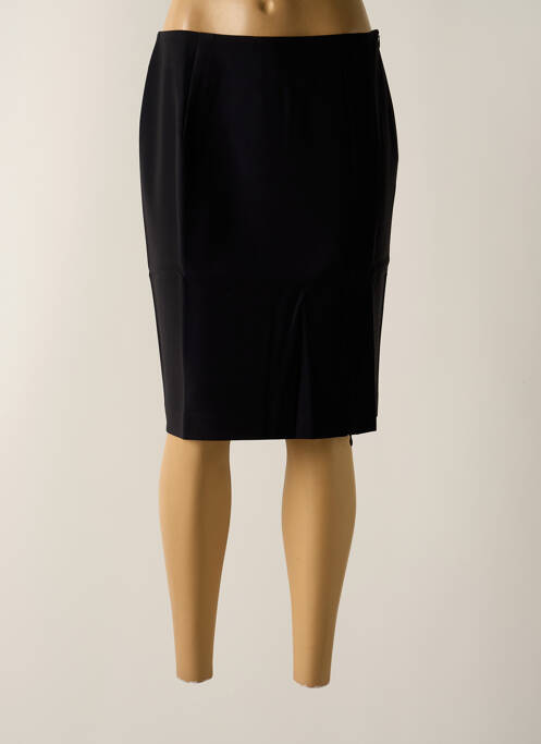 Jupe mi-longue coupe droite bleu CYCLAMELLE femme