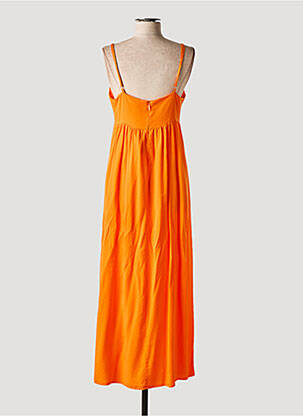 Robe longue manches bretelles ajustables fines bretelles orange TIFFOSI femme