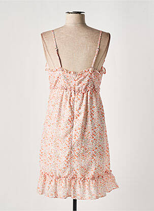 Robe mi-longue imprimé fleurs fines bretelles orange MOLLY BRACKEN femme