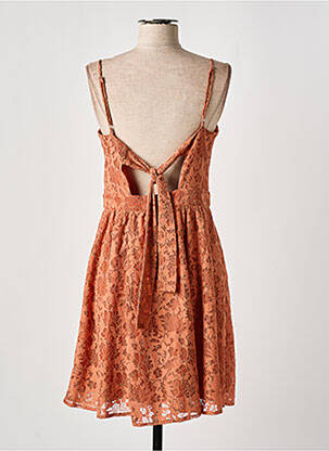 Robe mi-longue doublure fines bretelles marron MOLLY BRACKEN femme
