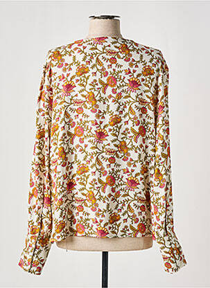 Blouse imprimé fleurs manches longues blanc ONLY femme
