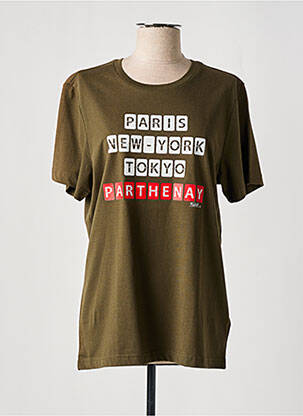 T-shirt coupe droite manches courtes vert KAPITALES homme
