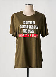 T-shirt coupe droite manches courtes vert KAPITALES homme