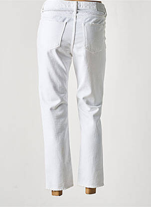 Jeans coupe droite taille haute taille haute blanc TEDDY SMITH femme