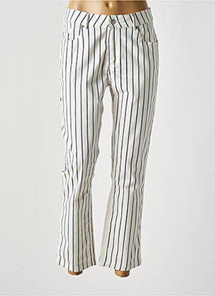 Pantalon 7/8 stretch taille normale blanc SIGNE NATURE femme