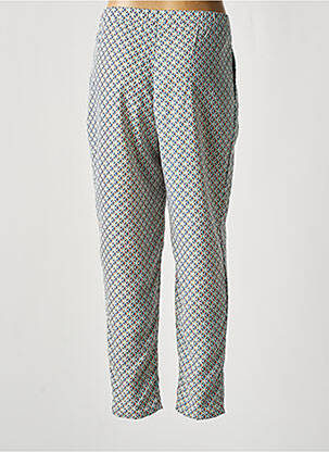 Pantalon droit coupe carotte taille haute bleu MOLLY BRACKEN femme