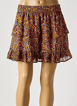 Jupe courte coupe évasée marron ONLY femme