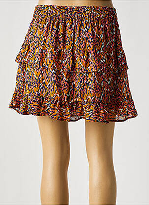 Jupe courte coupe évasée marron ONLY femme