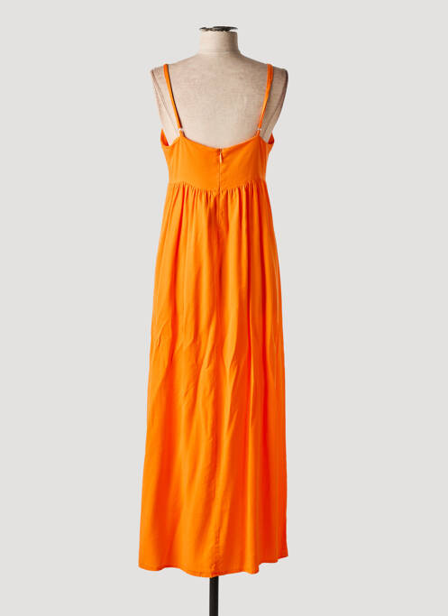 Robe longue manches bretelles ajustables fines bretelles orange TIFFOSI femme