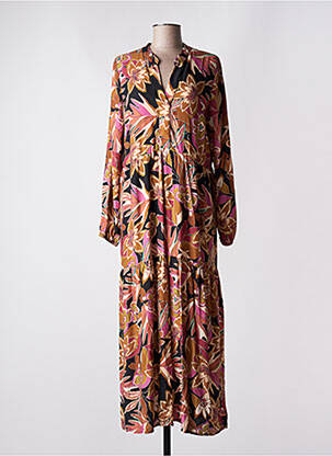 Robe longue manches longues manches longues noir RUE DES ABBESSES femme