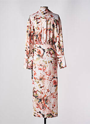 Robe longue manches longues manches longues beige VINTAGE LOVE femme