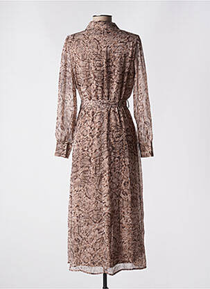 Robe longue manches longues manches longues marron GRACE & MILA femme
