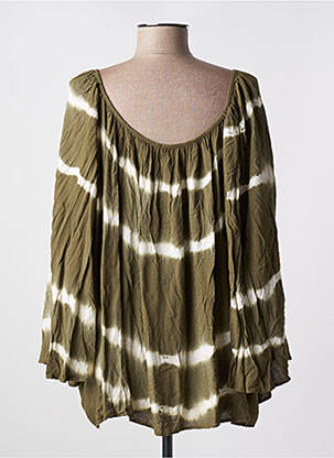 Blouse col rond manches longues vert JANIS & JOHN femme