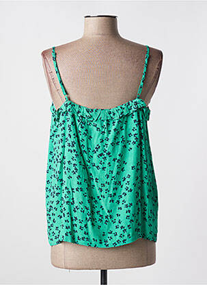 Chemisier tissage crêpe fines bretelles vert GRACE femme