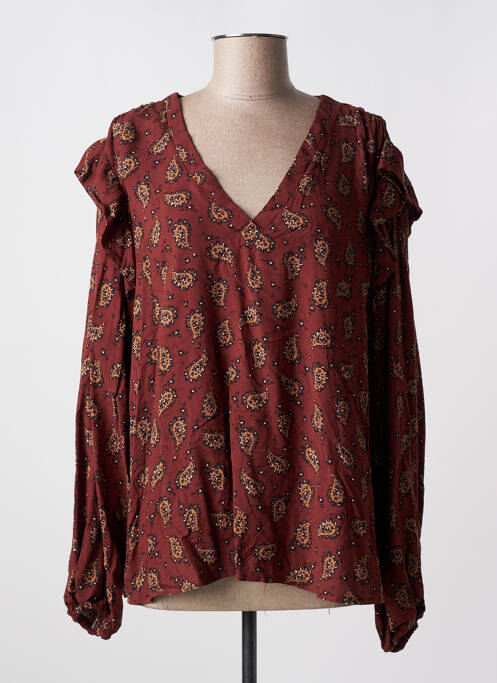 Blouse marron AN' GE pour femme