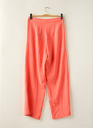 Pantalon large taille à pinces taille haute orange RUE DES ABBESSES femme