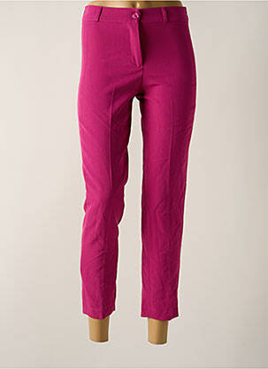 Pantalon 7/8 taille haute taille haute rose VINTAGE LOVE femme