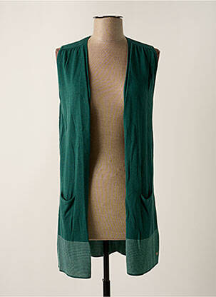 Gilet sans manche maille fine vert OLSEN femme