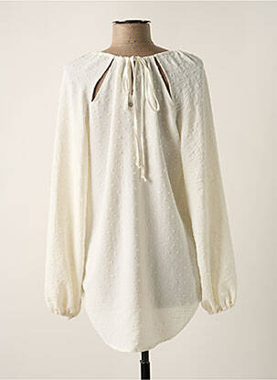 Tunique manches longues col rond blanc PLEASE femme