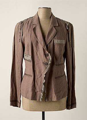 Blazer poches marron O.K.S femme