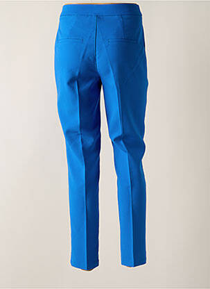 Pantalon chino fermeture zippée sous rabat boutonné taille normale bleu STREET ONE femme
