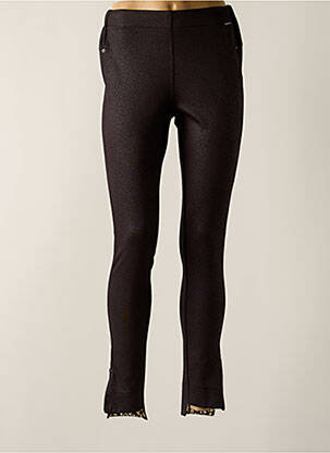 Legging zippé bas des jambes taille haute noir FRED SABATIER femme