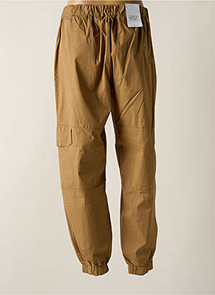 Pantalon cargo taille haute taille haute marron EAST DRIVE femme
