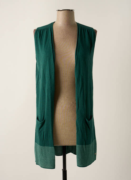 Gilet sans manche vert OLSEN pour femme