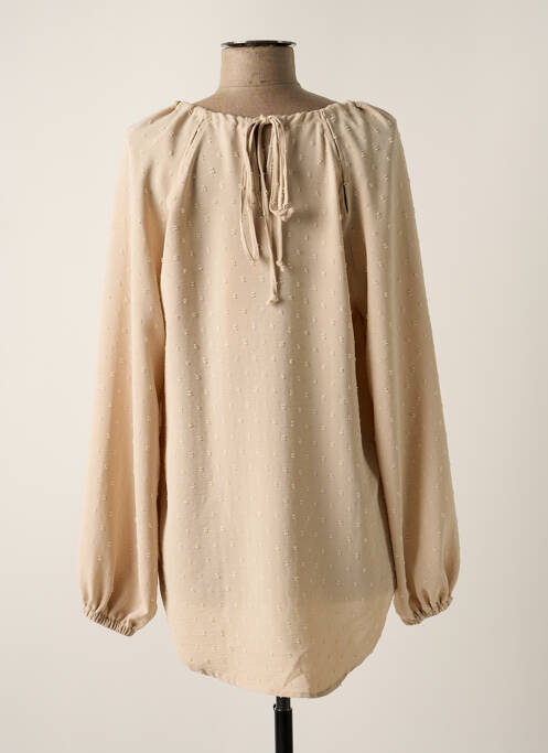 Tunique manches longues beige PLEASE pour femme
