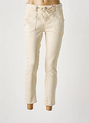 Pantalon 7/8 stretch taille normale beige STREET ONE femme